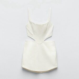 Zara White Cutout Mini Dress
